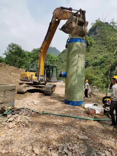 和平区雅安芦山一体化提升泵施工现场